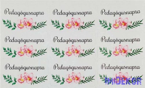 Téglalap matrica - Pedagógusnapra A4/21db