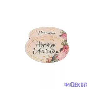   Kis ovális 4x6cm fa tábla - Házassági évfordulóra 5db/csomag