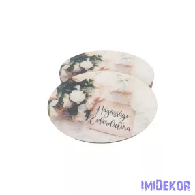   Nagy ovális 5,5x8,5cm - Házassági évfordulóra 5db/csomag