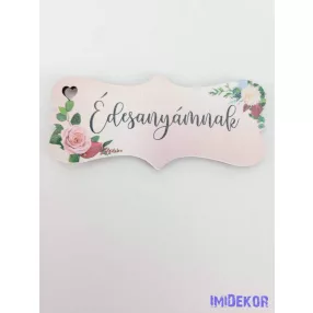 Édesanyámnak virágos tábla 3,2x7,2cm - biléta