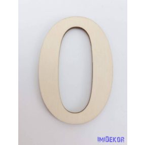 Normál natúr lézervágott fa szám 4,5x6,5cm - 0