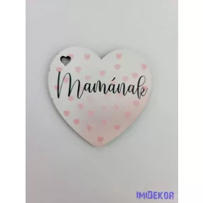 Mamának szivecskés tábla 5,5x5,5cm - kis szív