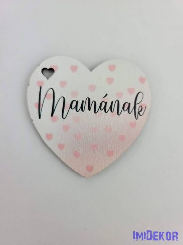 Mamának szivecskés tábla 5,5x5,5cm - kis szív