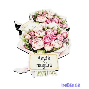 Anyák napjára virágcsokor 6,9x6,6cm - 5db/csomag