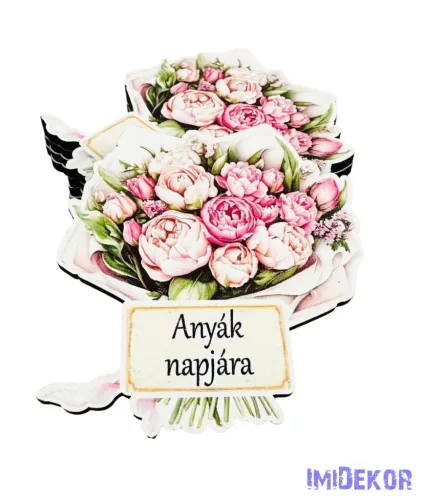 Anyák napjára virágcsokor 6,9x6,6cm - 5db/csomag
