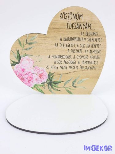 Kis talpas fa szív Köszönöm Édesanyám… 13,2x12,8cm