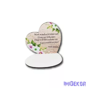   Kis talpas fa szív 13,2x12,8cm - Petőfi Sándor idézetes/barna