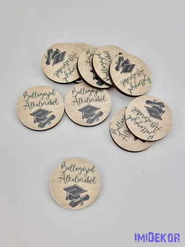 Ballagásod alkalmából 3 cm táblácska