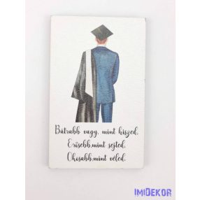 Ballagó fiú idézettel