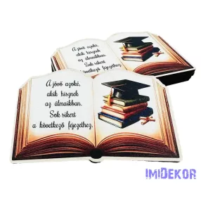   Ballagási fa tábla 5db/csomag - Idézetes könyv 5,8x9,2cm - A jövő azoké…