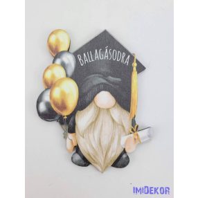 Ballagó manó lufikkal és felirattal - Fiú