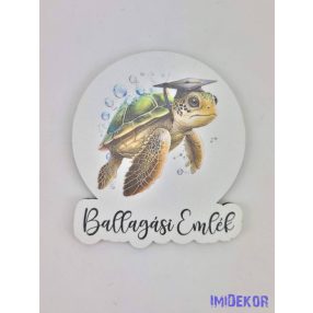 Ballagó teknős táblácska