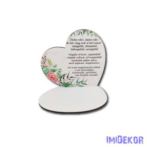 Kis talpas fa szív 13,2x12,8 cm - Dadus néni