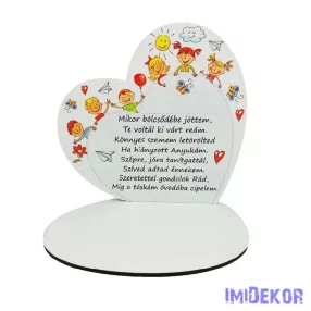 Kis talpas fa szív 13,2x12,8cm - Bölcsőde…