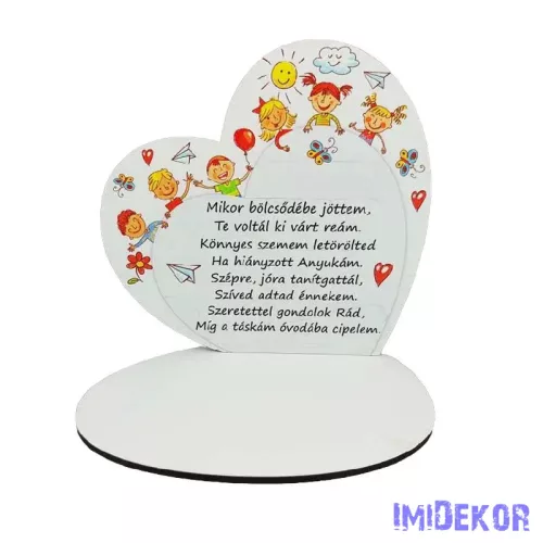 Kis talpas fa szív 13,2x12,8cm - Bölcsőde…