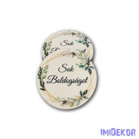 Esküvői 7cm kör 5db/csomag - Sok Boldogságot