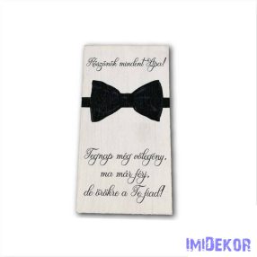   Esküvői téglalap 14x7,5cm - Köszönök mindent apa! - Vőlegénytől