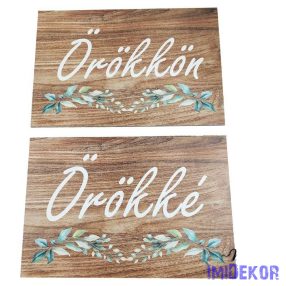 Esküvői tábla PÁR 30x20cm - Örökkön-Örökké…