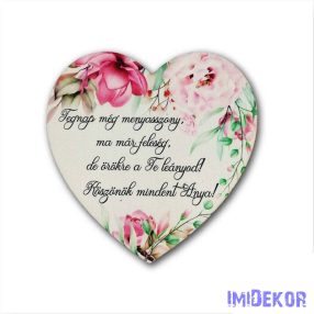 Esküvői nagy szív 13 cm - Tegnap még menyasszony