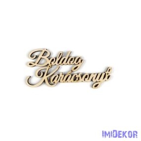 Boldog Karácsonyt felirat 5db/csomag 4,5x10cm - Natúr