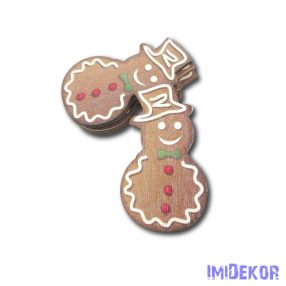 Mézeskalács figura nagy 5db/csomag 11x6,5cm - Hóember