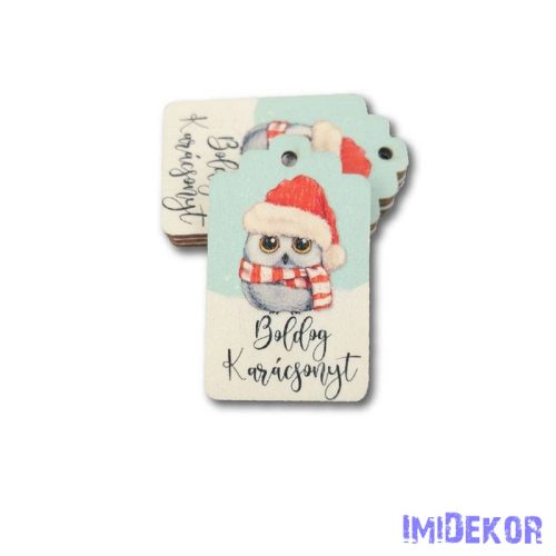 Ajándékcímke 5db/csomag 6,5x4cm - Cuki Bagoly