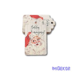 Ajándékcímke 5db/csomag 6,5x4cm - Kedves Mikulás