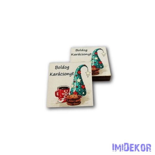 Karácsonyi négyzet 5db/csomag 5x5cm - Karácsony melege