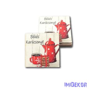 Karácsonyi négyzet 5db/csomag 5x5cm - Pöttyös Karácsony