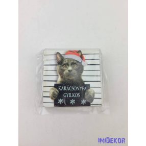 Karácsonyi négyzet 5db/csomag 5x5cm - Cica Börtön