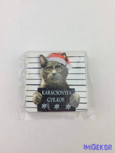Karácsonyi négyzet 5db/csomag 5x5cm - Cica Börtön