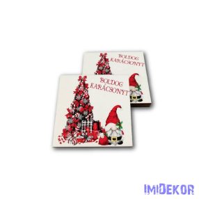 Karácsonyi négyzet 5db/csomag 7x7cm - Manós Karácsony