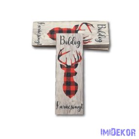 Nyújtott deszka 5db/csomag 10x3,5cm - Szarvas Piros-Fekete