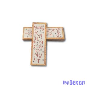 Nyújtott deszka 5db/csomag 10x3,5cm - Boldog Karácsonyt