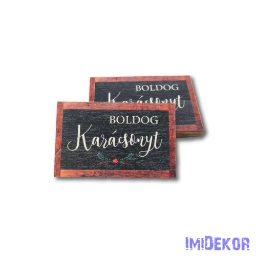 Közepes képkeret 5db/csomag 5x8cm - Boldog Karácsonyt fekete