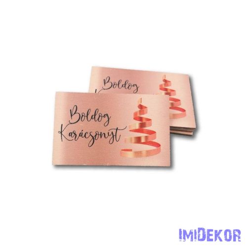 Közepes képkeret 5db/csomag 5x8cm - Boldog Karácsonyt rosegold
