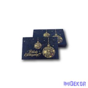   Közepes képkeret 5db/csomag 5x8cm - Békés Karácsonyt Arany-fekete