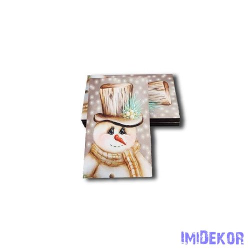 Közepes képkeret 5db/csomag 5x8cm - Szépszemű hóember