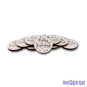 Mini kör 10db/csomag 3cm - Arany hópihék