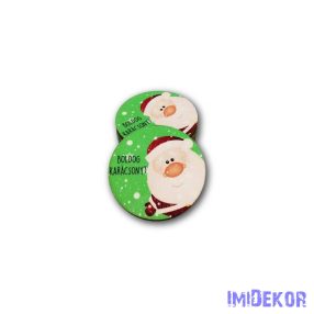 Kerek karácsonyi 5cm 5db/csomag - Mikulás