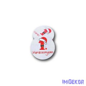 Kerek karácsonyi 5cm 5db/csomag - Első karácsonyom