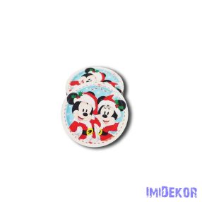 Kerek karácsonyi 5cm 5db/csomag - Mickey és Minnie