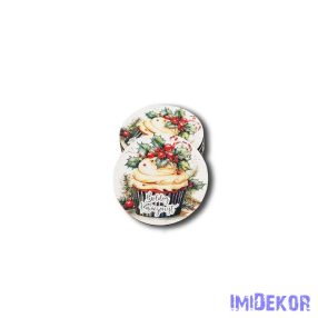 Kerek karácsonyi 5cm 5db/csomag - Muffin