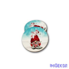 Kerek karácsonyi 7cm 5db/csomag - Manós