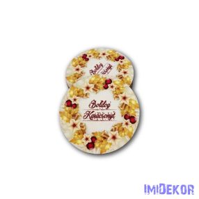 Kerek karácsonyi 7cm 5db/csomag - Koszorús arany