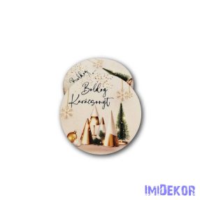 Kerek karácsonyi 7cm 5db/csomag - Elegáns arany