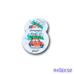 Kerek karácsonyi 7cm 5db/csomag - Minden út haza vezet