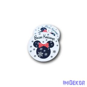 Kerek karácsonyi 7cm 5db/csomag - Minnie