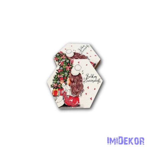 Sokszög karácsonyi 5db/csomag 6,5x7,5cm - Csajos Karácsony