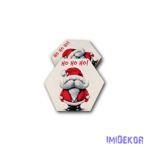 Sokszög karácsonyi 5db/csomag 6,5x7,5cm - Mikulás-Manó
